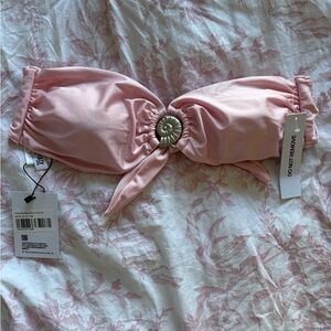 Princess Polly Light Pink Bandeau with Floral Accent
